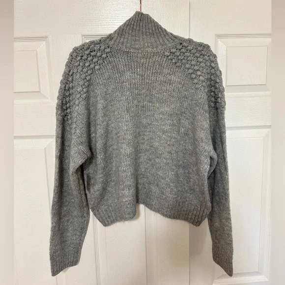 NWT Free People Turtleneck Sweater Grey Size Large - Picture 5 of 8
